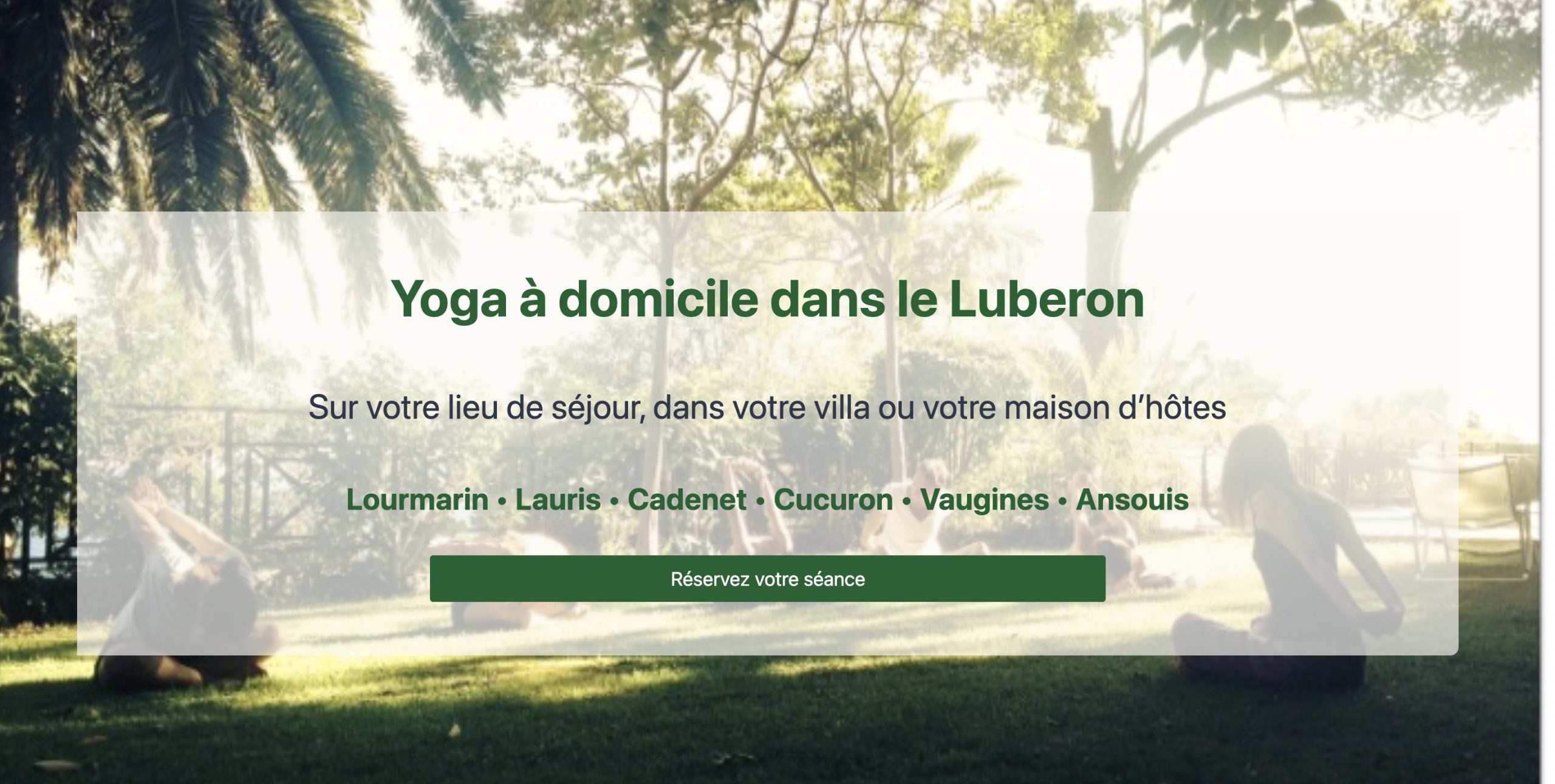Yoga Lourmarin Lauris Ansouis Vaugines Puget Puyvert Cadenet Cucuron
